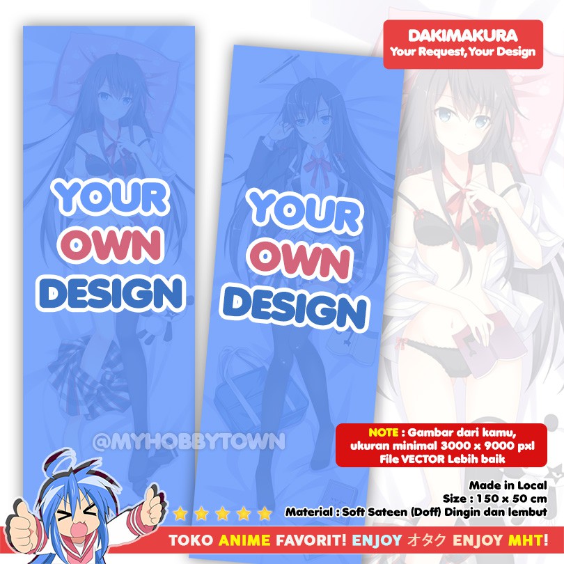 Sarung Bantal Anime Dakimakura CUSTOM SPECIAL REQUEST