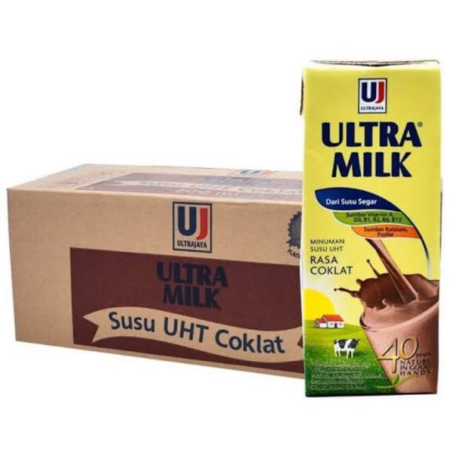 Susu ultra 200ml coklat 1 DUS isi 24 pcs. Ultramilk