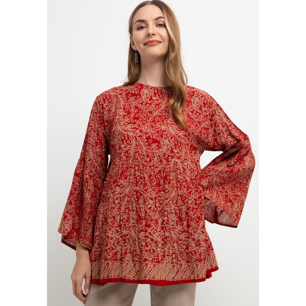 Vestiti Blouse Batik Modern Lengan Panjang Canna