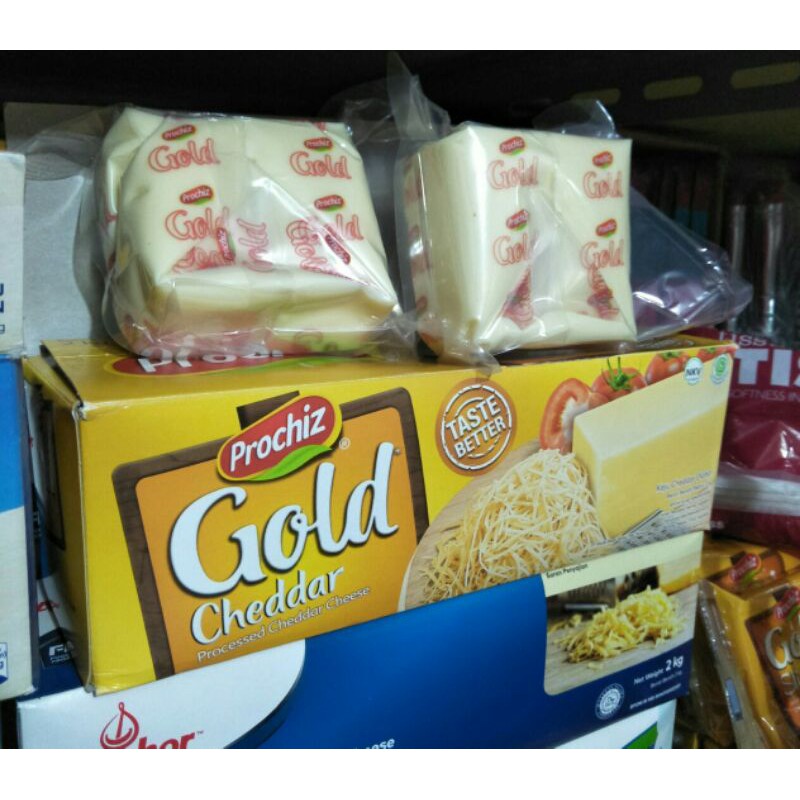 

PROCHIZ GOLD CHEESE repack 250±.gr kemasan vacum
