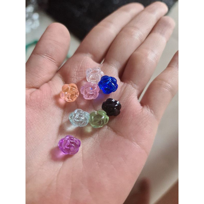 ISI 100PC MANIK MOTE AKRILIK BAHAN KERAJINAN TANGAN ROSE BENING 3D BAHAN KERAJINAN TANGAN DIY CANTIK LUCU IMUT
