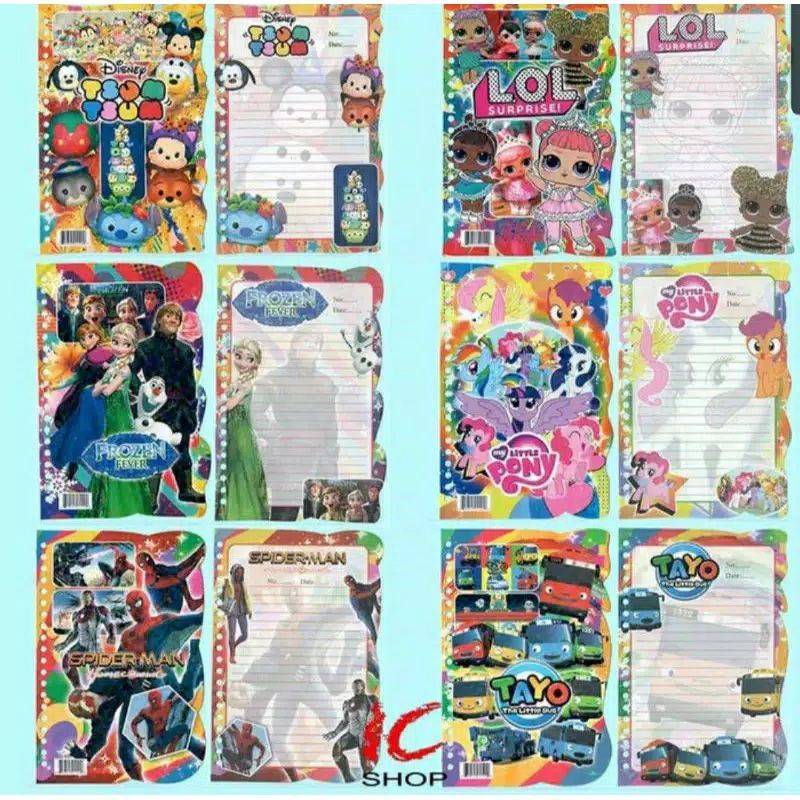 

isi buku binder karekter