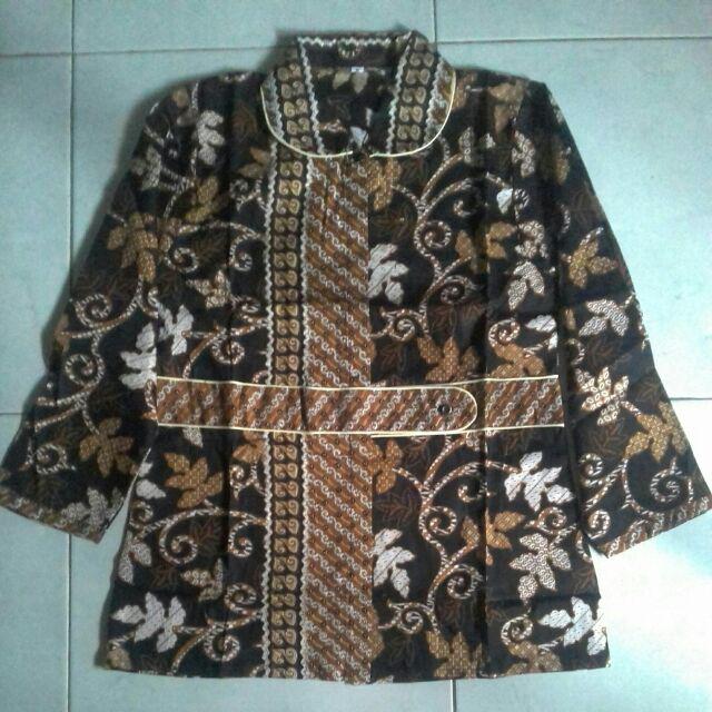 Kemeja Batik Lengan Panjang 021 Risna Batik Hrb026 Hem Batik Murah Seno Sogan Bakung Padi Manggar
