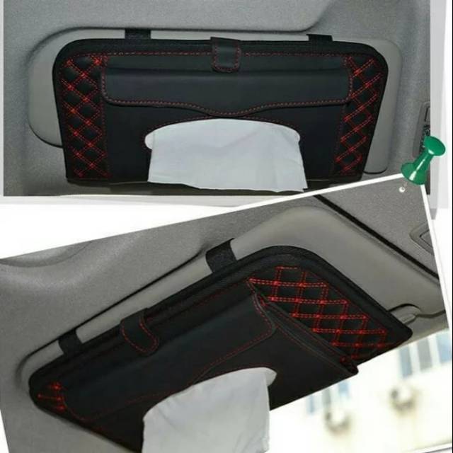 Tempat tisu tissue tempat cd mobil sun visor