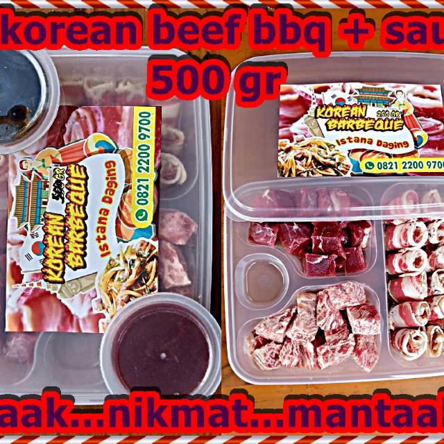 

Beef bbq 500gr + sauce ala resto korea