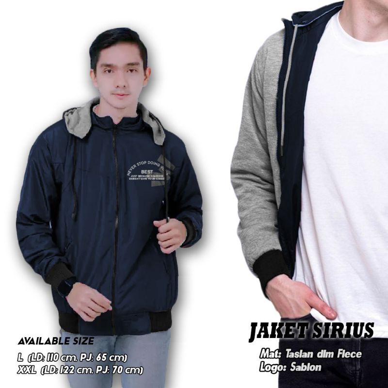 Jaket sirius 3SCO / jaket three second / jaket 3sco hoddie / jaket bolak balik / jaket tebal / jaket