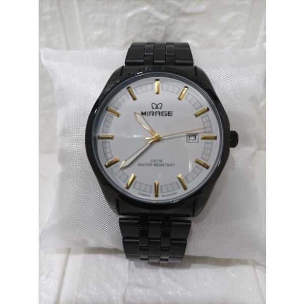 MIRAGE NEW MODEL ARP 8746-M/JAM TANGAN PRIA RANTAI STAINLESS STELL WATER
