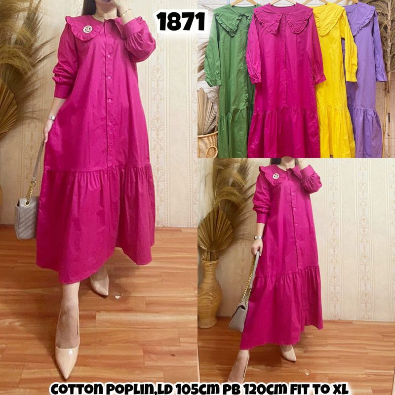 MIDI DRESS POPLIN BUSUI BY FELIOR