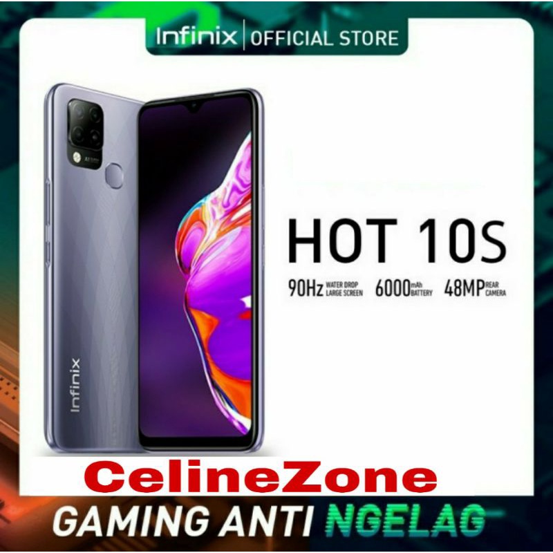 HP Infinix Hot 10s 6/128 Ram 6 GB 128GB Garansi Resmi HP Gaming Legendary-Ungu