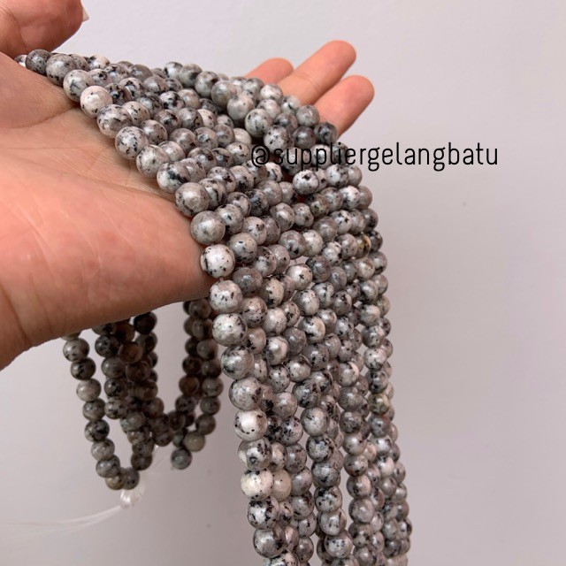 supplier batu abu labrador putih 8mm labradorite bongkah akik natural aksesoris bahan gelang kalung