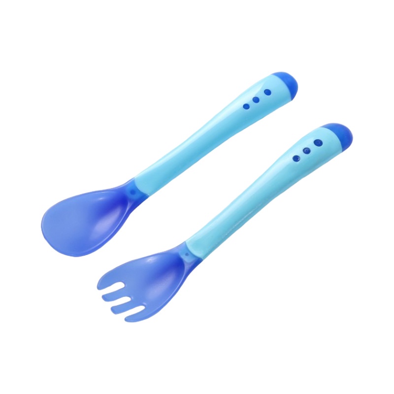 IL - SENDOK MAKAN BAYI SENSOR SUHU PANAS / SENDOK GARPU BAYI SILIKON / SENDOK MAKAN BAYI SILIKON / BABY SPOON