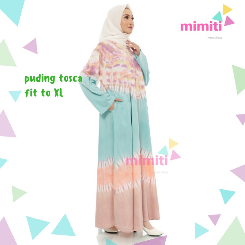 MIMITI SERIES Gamis Baju Wanita Muslim Homey Dress Home dres Syar'i Dres Terbaru Kaos Rumah Pudding2