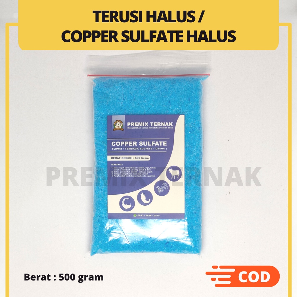 Terusi 500gr - Copper Sulphate - CuSO4 - Tembaga Sulfat (500gram)