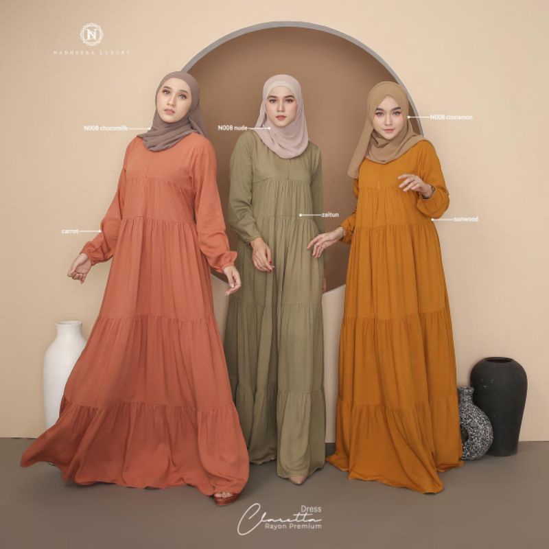 Original Gamis Busui Friendly Claretta Dress By Nadheera Luxury