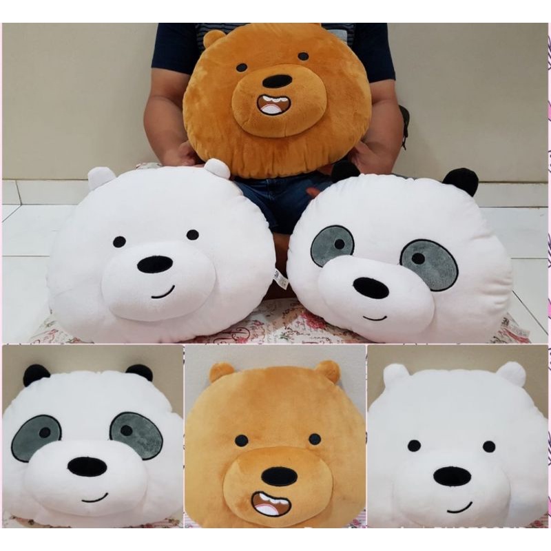 Bantal Boneka We Bare Bear Grizzly Panda ice bear Kualitas Super Berlabel SNI