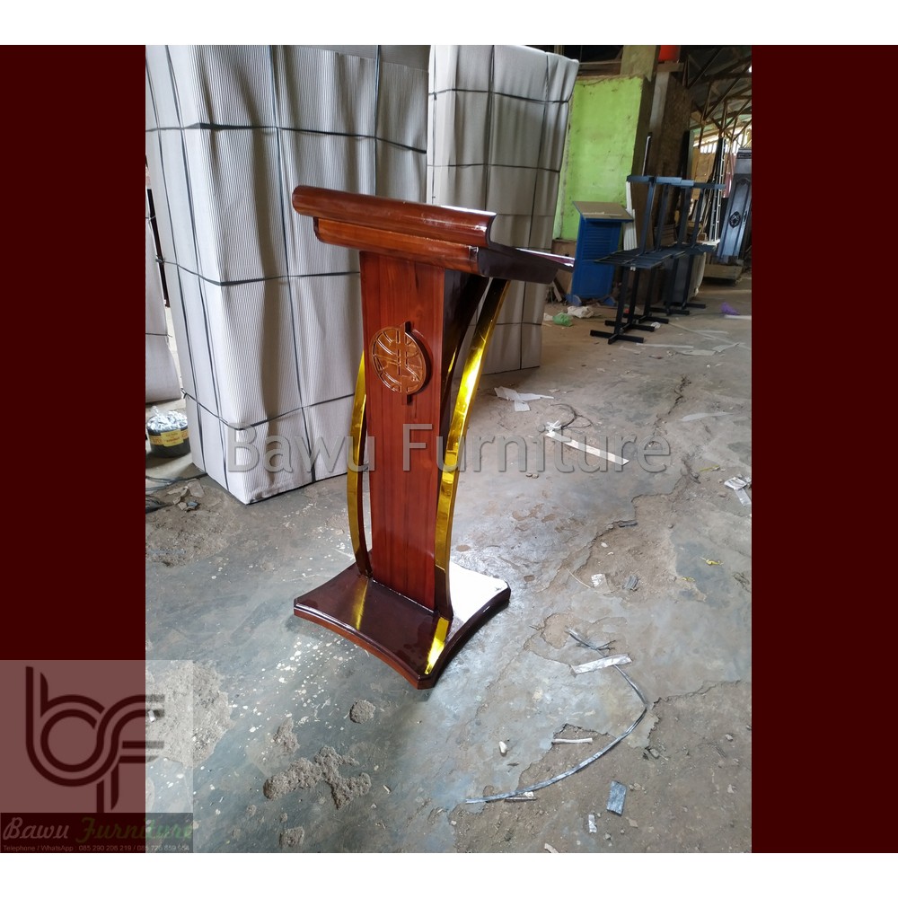 Best Produk Mimbar Gereja Promo Furniture Jati Atau Podium Minimalis Stainless Gold Modern Jepara