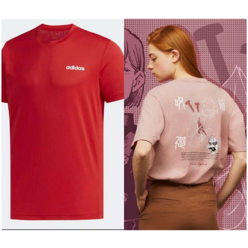 Bundling UNIQLO T-SHIRT JUJUTSU KAISEN/ JUJUTSU KAISEN UNIQLO NOBARA & Kaos adid*s TRAINING T-Shirt
