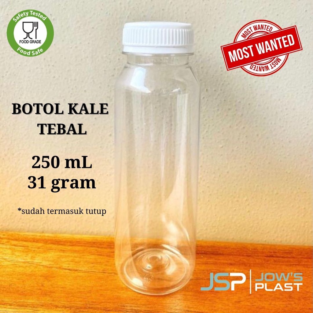 Botol Kale Super Tebal 250 ml | | PROMO FREE PAKET PACKING AMAN Min. 30 pcs