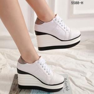 SEPATU SNEAKERS WANITA WEDGES BOOTS BOOT AJ17 SNEAKER HAK TINGGI HIGH HEEL WEDGES SEPATU FASHION KOR