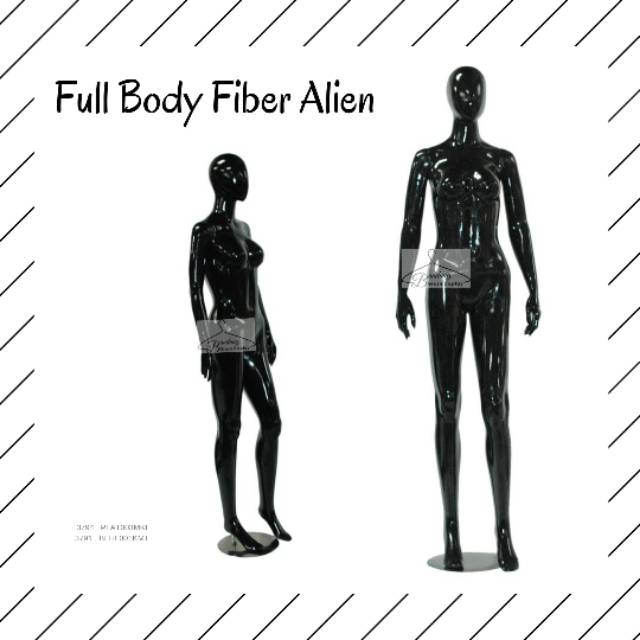 Patung Manekin Full Body Fiber Cewek Glossy Hitam Wajah Alien Bh Shopee Indonesia