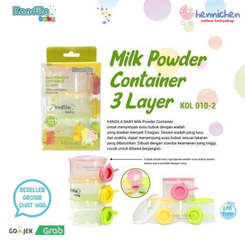 Milk Powder Container 3 Susun Kandila Baby BPA FREE KDL010-2/ KDL010-3