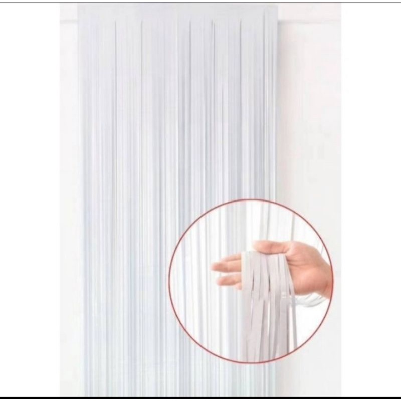 TIRAI ULANG TAHUN PUTIH / RUMBAI POLOS PUTIH