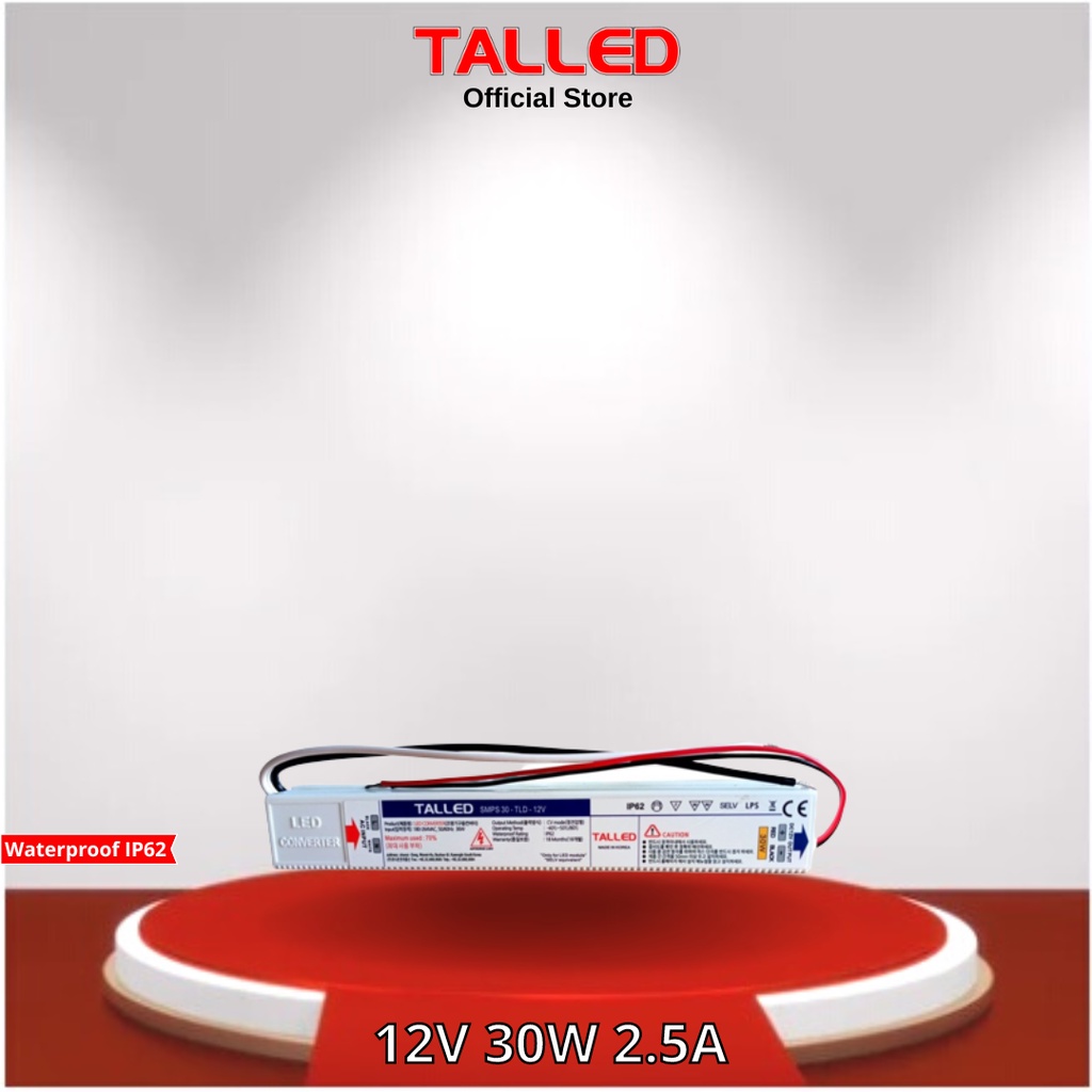 POWER SUPPLY FULL WATERPROOF TALLED 12V 30W 2.5A GARANSI 3 TAHUN
