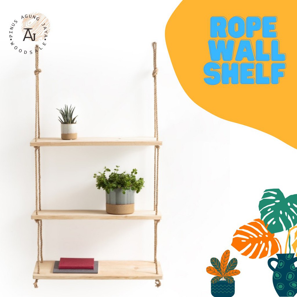 RAK DINDING KAYU - RAK GANTUNG KAYU- RAK BUNGA