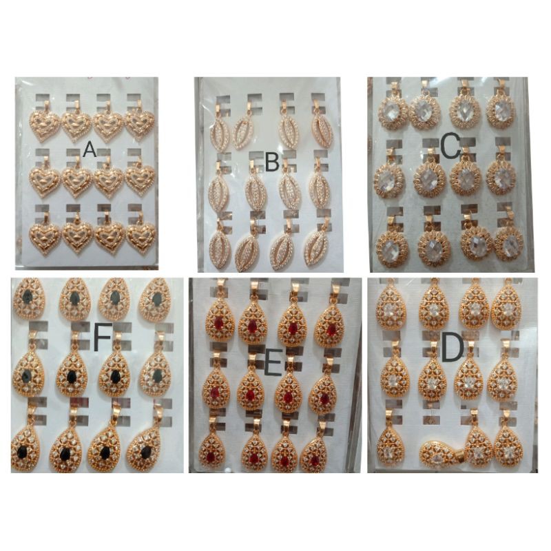 RAL33. Liontin xuping Kalung wanita lapis emas dgn mata zircon
