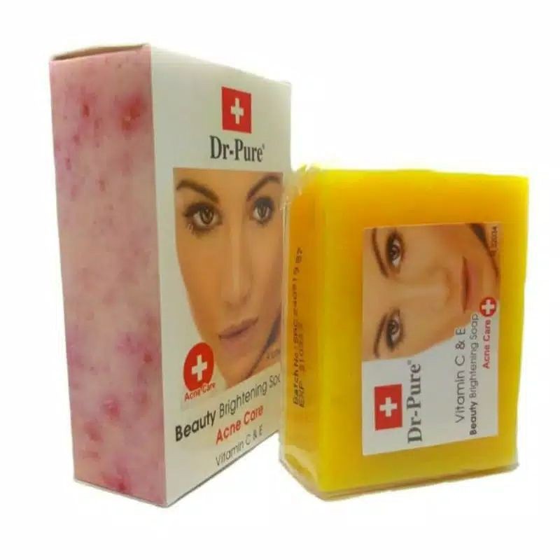 SABUN WAJAH BERJERAWAT DR PURE ACNE CARE BEAUTY BRIGHTENING SOAP BPOM - SABUN JERAWAT DR PURE