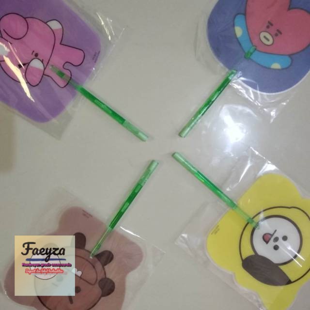 grosir  KIPAS PLIWITAN BT21 ATAU BTS KEKINIAN ISI 6 PCS