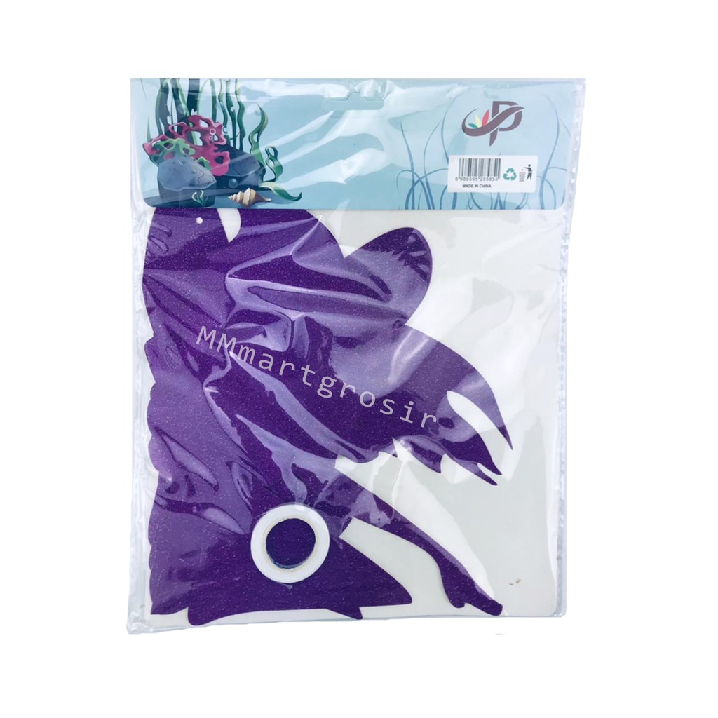 Banner Mermaid / Banner Happy Birthday / Hiasan ulang tahun / Polos