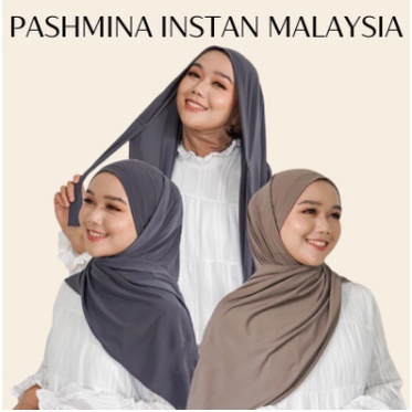 Pashmina Instan Malay / Hijab Instan / Pashmina Melayu Cerutty Babydoll Ukuran 180X75