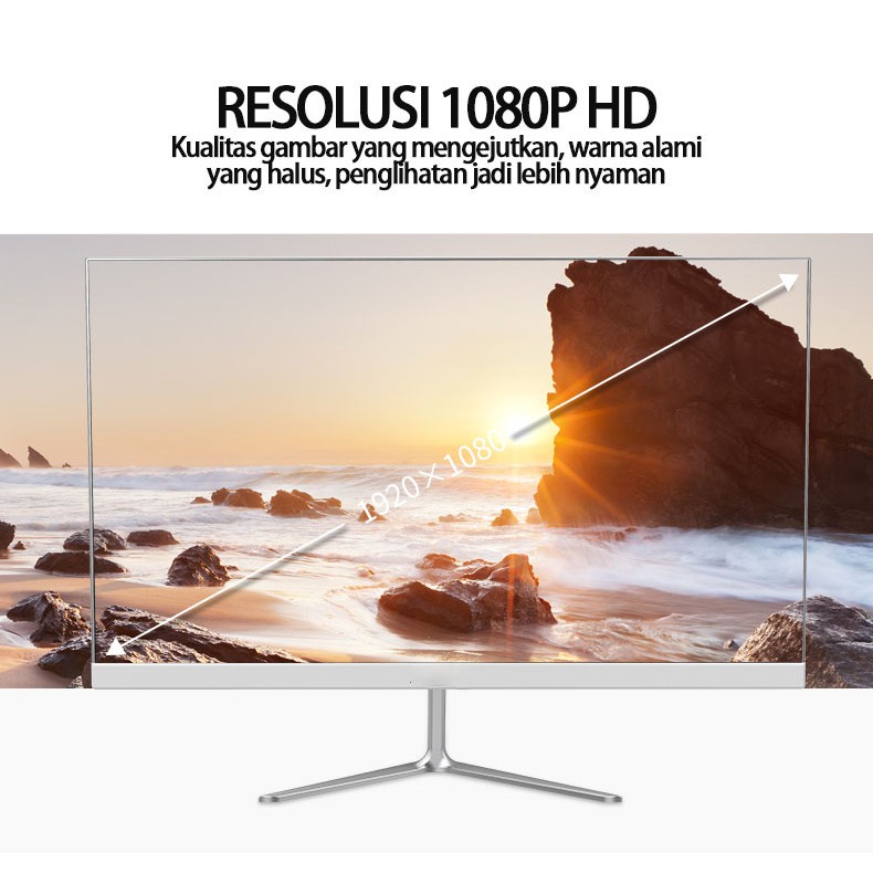 32-inci 75Hz monitor komputer LCD, desktop kantor, gaming, layar tanpa batas dengan resolusiFULL HD Gaming