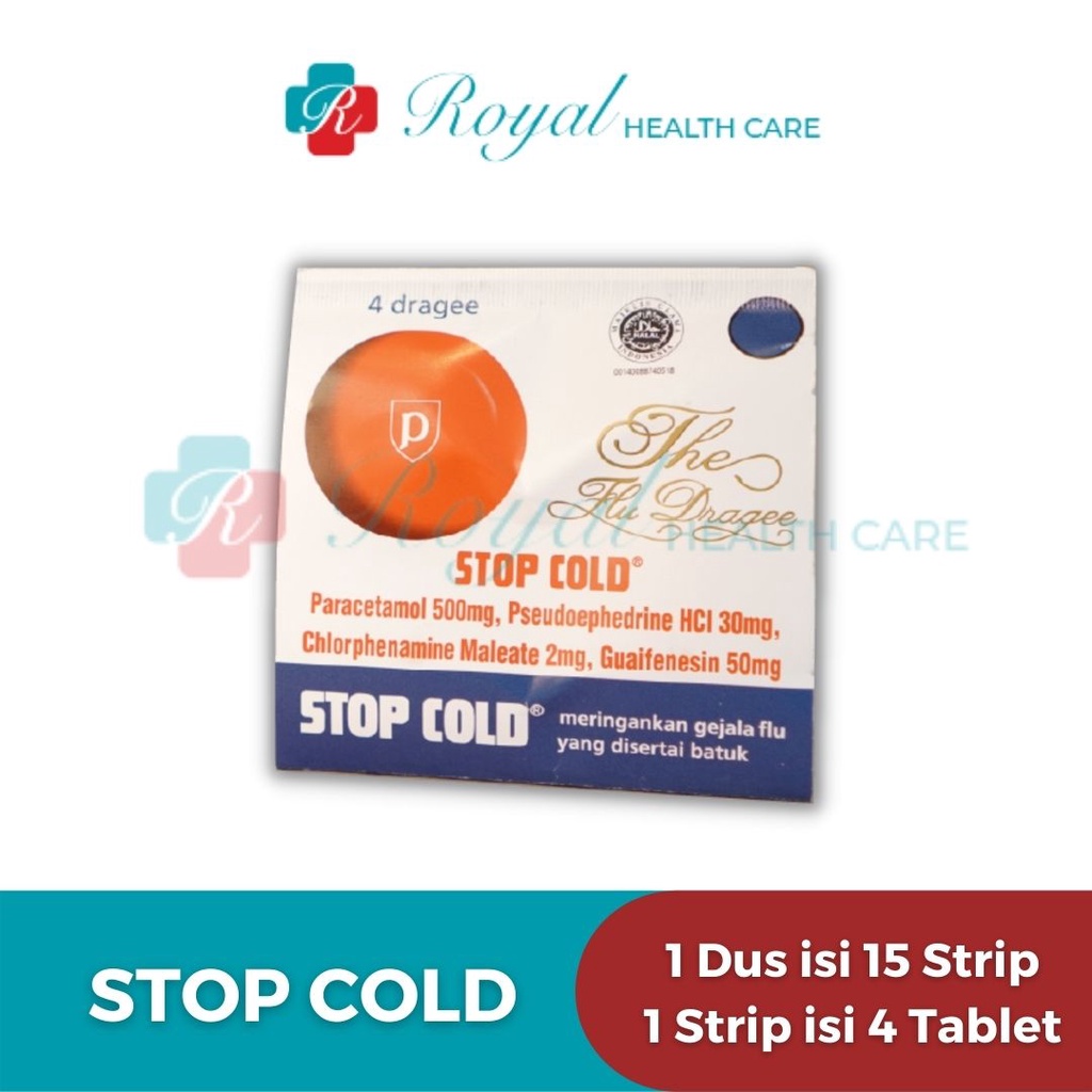 STOP COLD Strip 4 Tablet Obat Flu dan Batuk