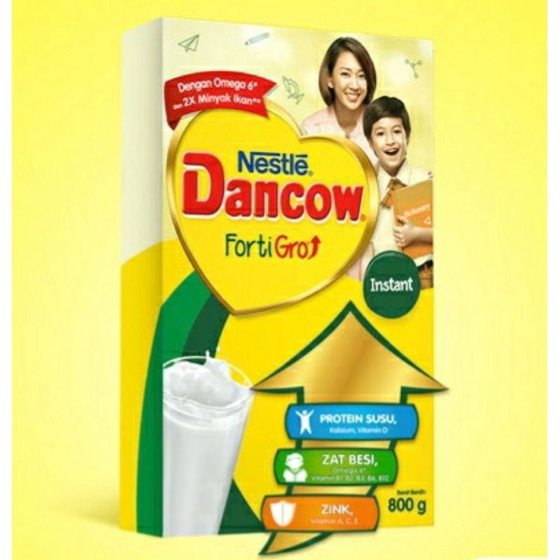 Dancow FortiGro 800gr  instan/cokelat/Sachet Instan Putih/Coklat Susu Bubuk Murah