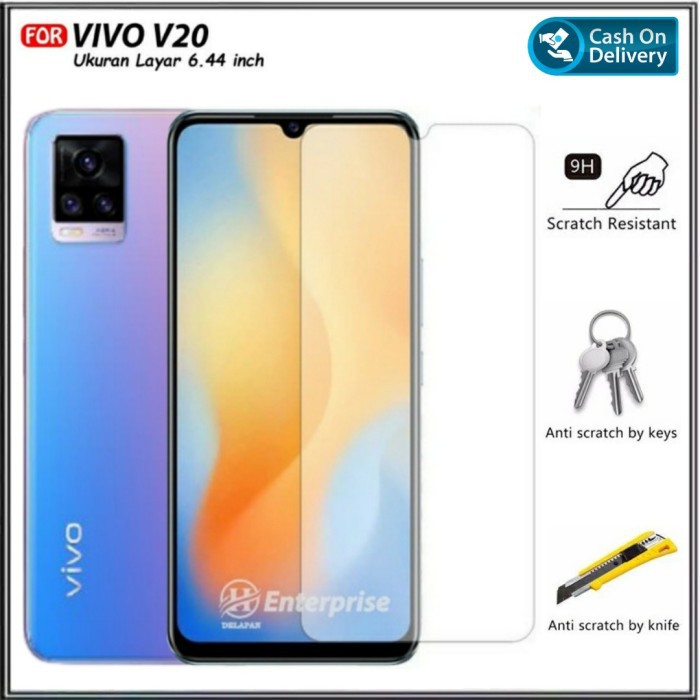 Temperred Glass VIVO V20/V20 SE/Y51 2020/X50 PRO/X60/X60 PRO Anti Gores Kaca