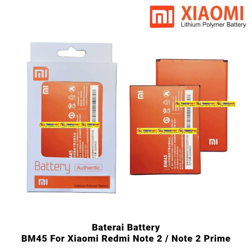 Baterai Battery Xiaomi Redmi Note 2 Note 2 Prime