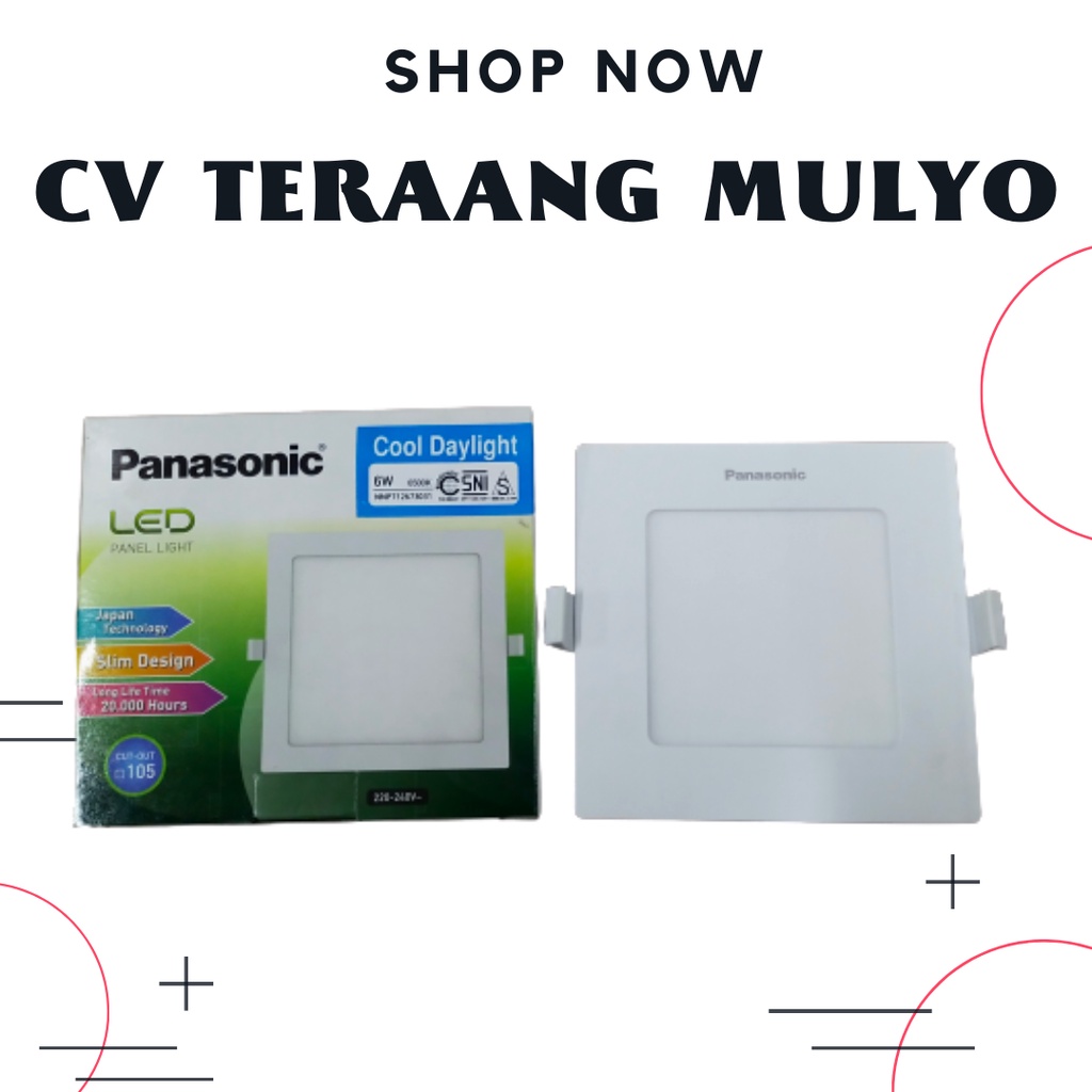 DOWNLIGHT LED 6 WATT KOTAK CDL / PUTIH PANASONIC NNP712673031