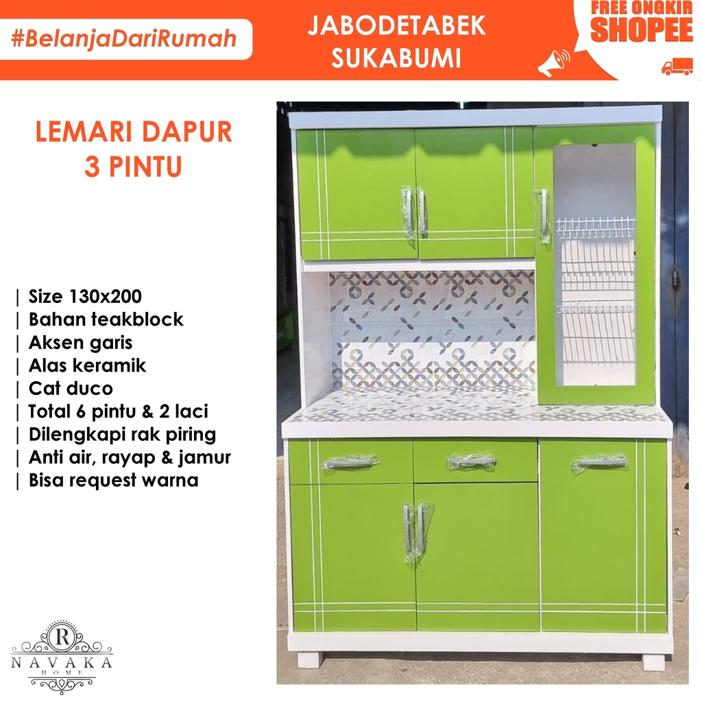 Jual Lemari Dapur 3 Pintu | Shopee Indonesia