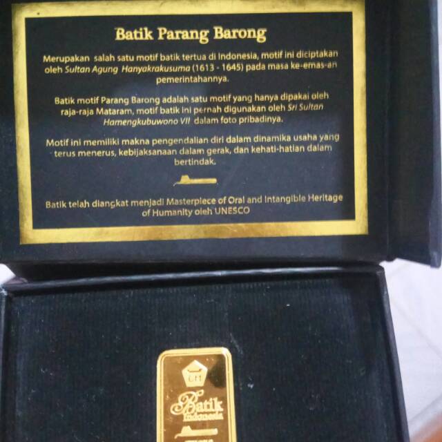 ANTAM 10GRAM MOTIF BATIK PARANG BARONG