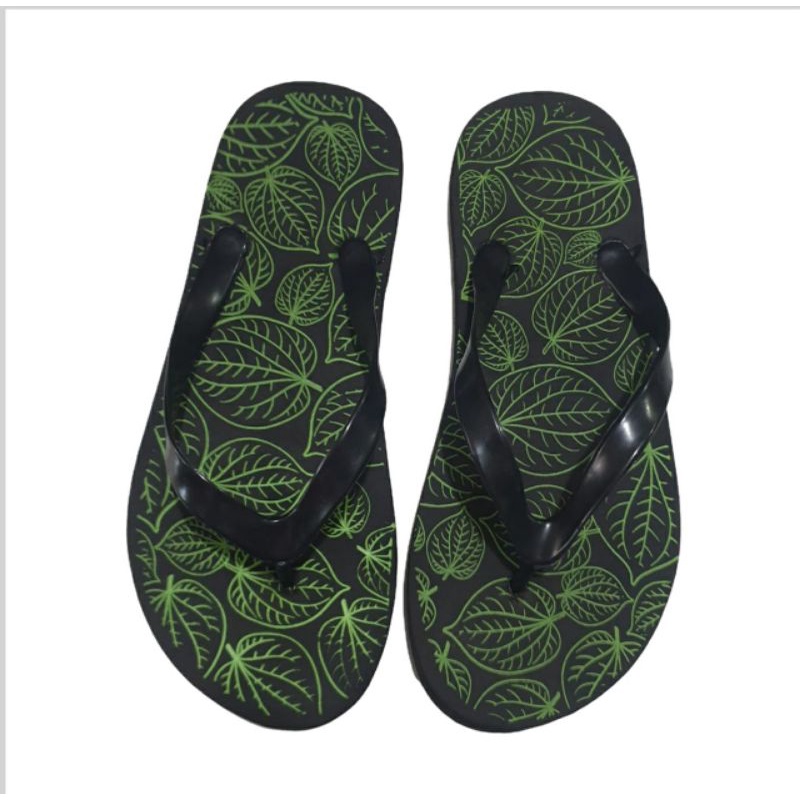 Sandal Jepit Motif Daun Sirih