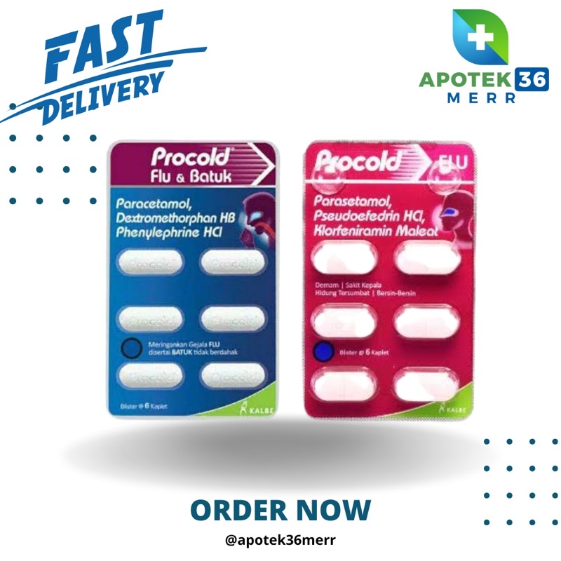 PROCOLD FLU FLU DAN BATUK TABLET 4'S