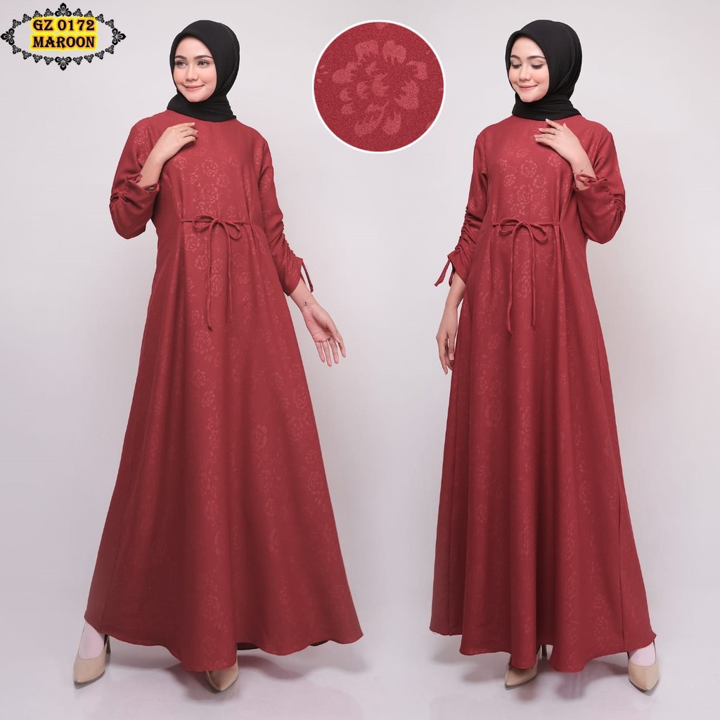 (KATALOG 1) GAMIS KATUN MOTIF EMBOS - Maxi Citra Busui Rempel