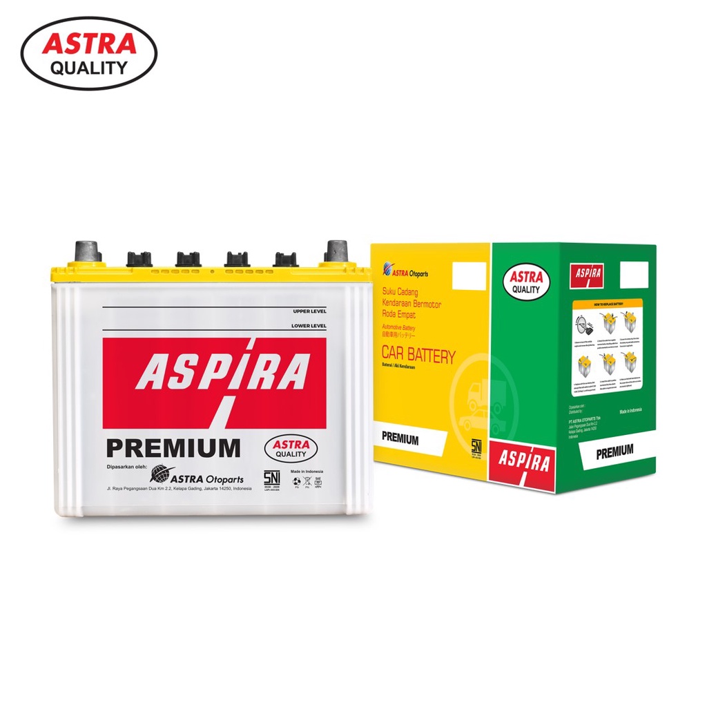 Aki Premium ASPIRA NS40Z (35 Ah) Aki Mobil untuk Mobil Avanza, Xenia, Rush, Terios, APV