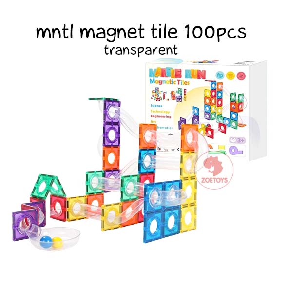 Zoetoys MNTL Magnet Tile 100pcs Marble Run | Cari Kado Edukasi Edu Toys Natal