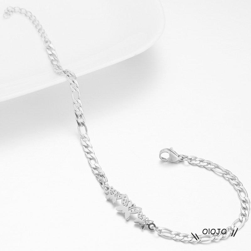 Gelang Butterfly Moon Star Love Bahan Stainless Steel Untuk Wanita ol2