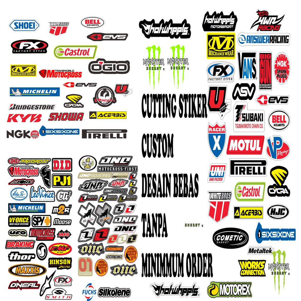 

cutting stiker custom (Rp.100/1cm persegi) tanpa minimal order