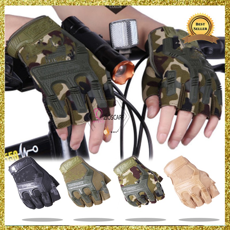 SARUNG TANGAN MOTOR SEPEDA TACTICAL SCOYCO TRAIL CROSS GYM FITNESS ARMY GLOVES MOTOR PRIA GL-HGF