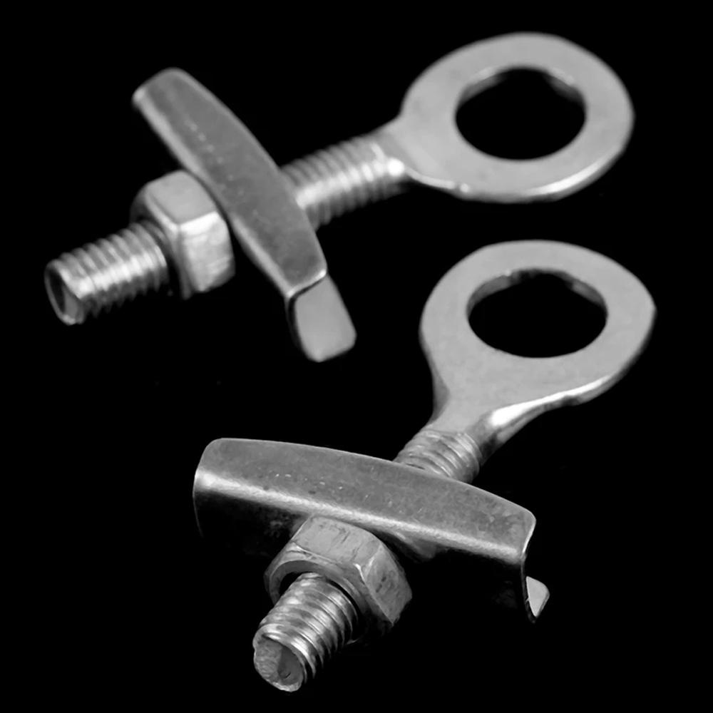 Lanfy Rantai Sepeda Adjust Bolt Silver Aksesoris Sepeda BMX Sepeda Tarik Baut Ketat Drive Chain Puller Bike Chain Adjuster